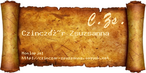Czinczár Zsuzsanna névjegykártya